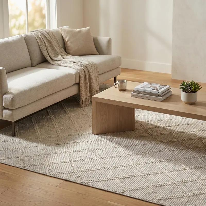 Ubaldo - tappeto in lana beige 160x230