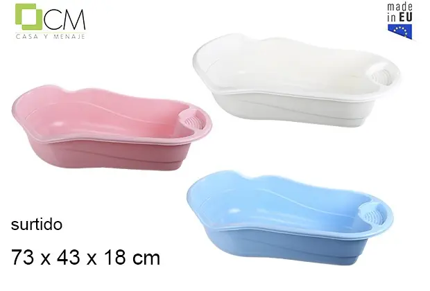 VASCHETTA DA BAGNO IN PLASTICA PER BAMBINI IN COLORI PASTELL