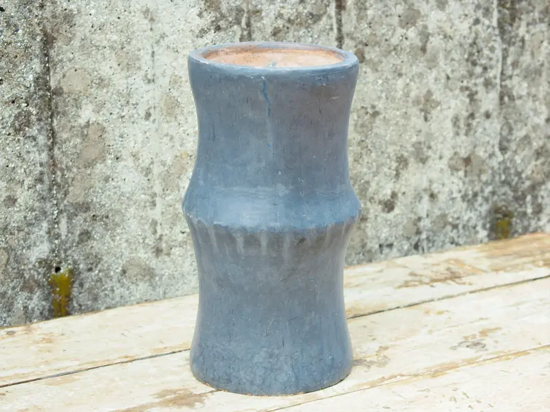Vaso decorativo in tadelakt marrone e nero - Artigianato Marocchino Marrakech