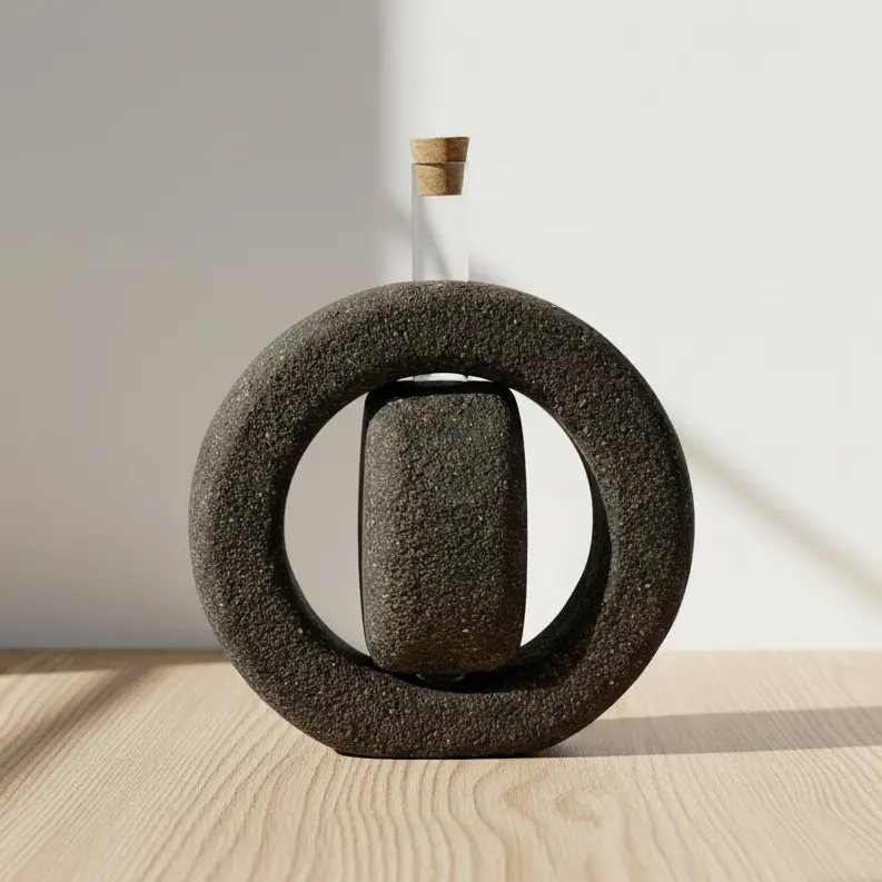 Vaso diffusore Zen Anello Sughero Nero