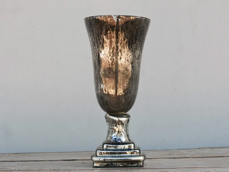 Vaso foglia argento cod.VAS4