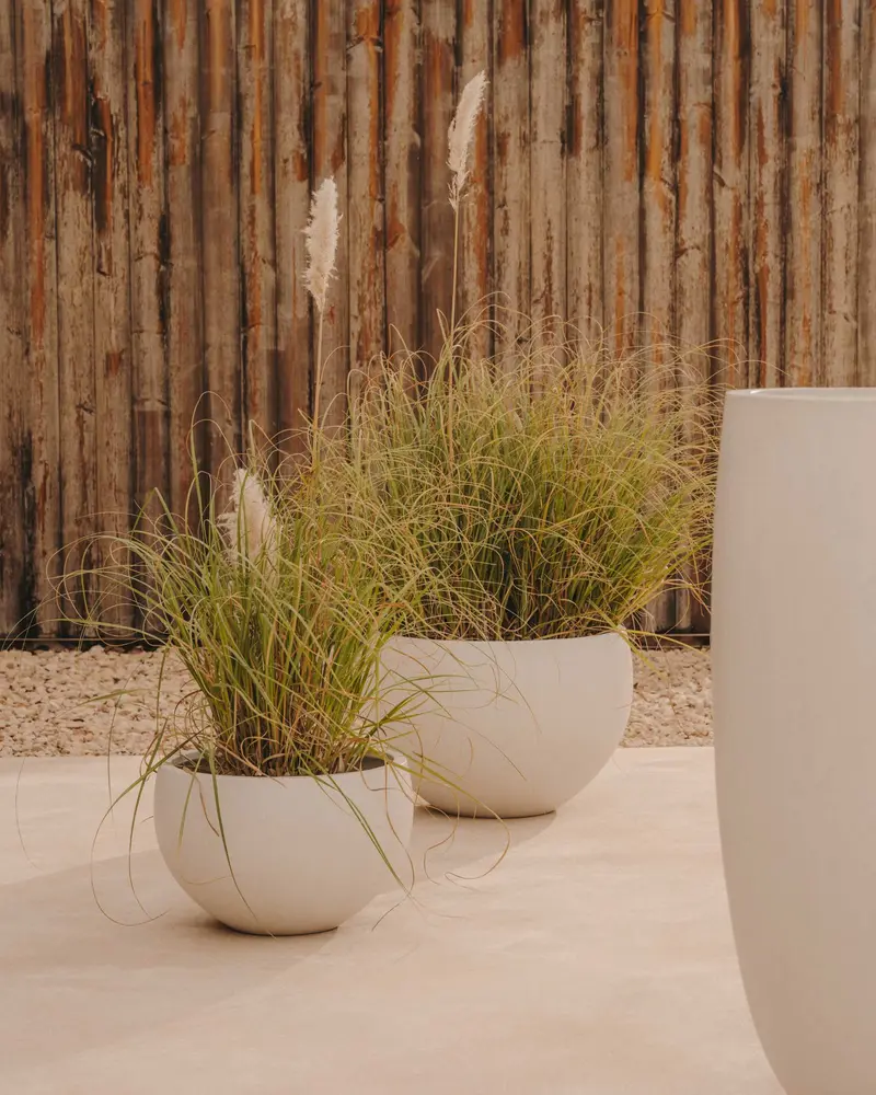 Vaso Grau in cemento bianco Ø 56 cm