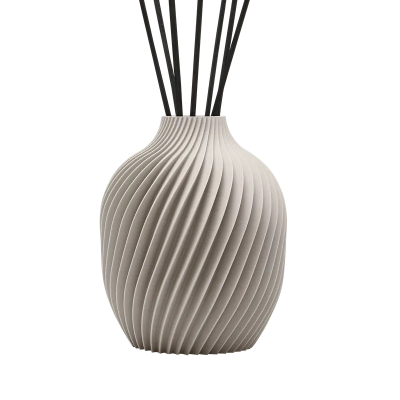 Vaso grigio chiaro con ricarica da 100 ml Caldi Agrumi