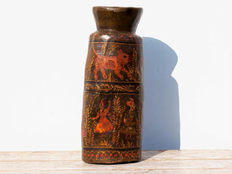 Vaso In Legno Dipinto cod.BG6413
