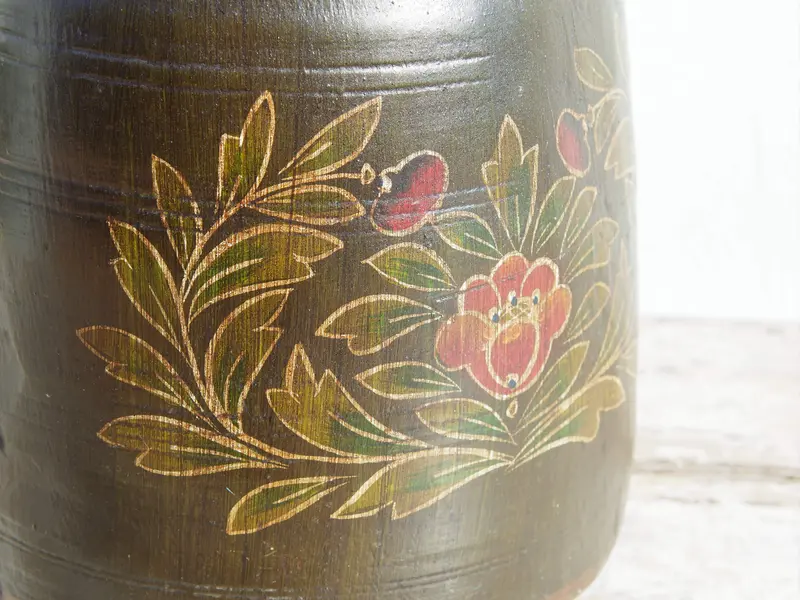 Vaso In Legno Dipinto cod.VID103