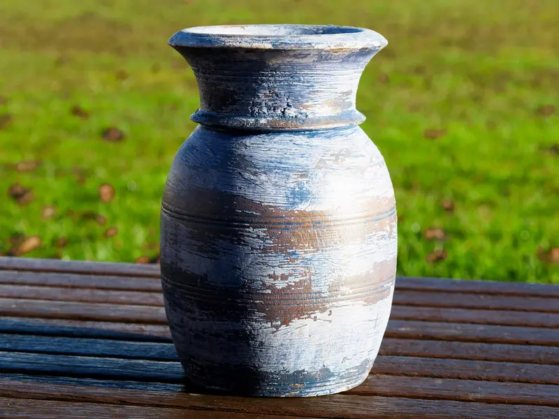 Vaso In Legno Dipinto cod.VID107