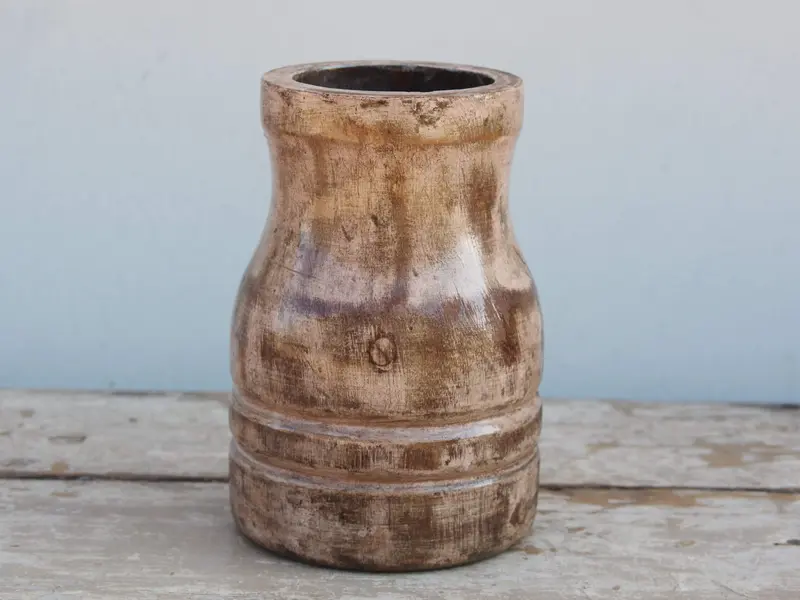 Vaso in legno dipinto      cod.VID109