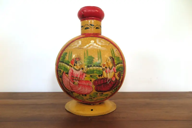 Vaso In Metallo Dipinto cod.VRAJ08