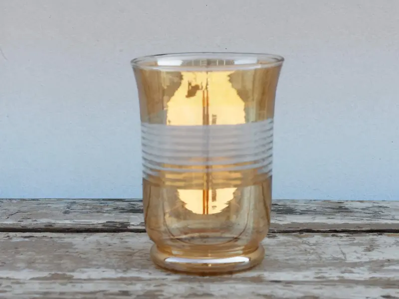 Vaso in vetro colorato e inciso cod.VAS25