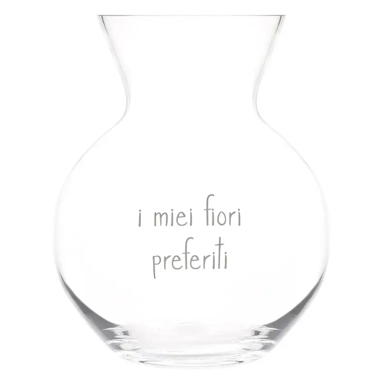 Vaso in vetro "i miei fiori preferiti"