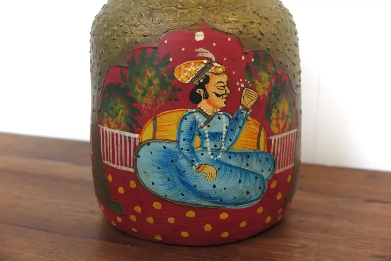 Vaso Legno Dipinto  cod.VRAJ11