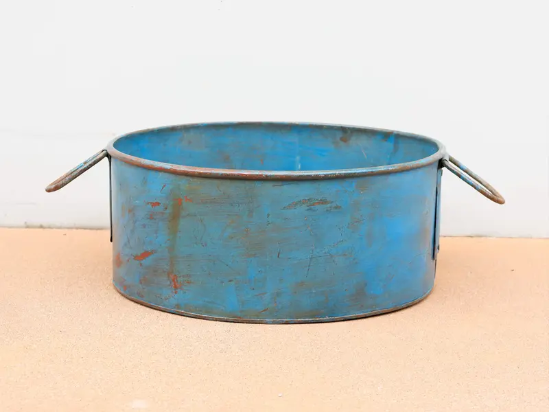 Vaso metallo dipinto   cod.VMD175