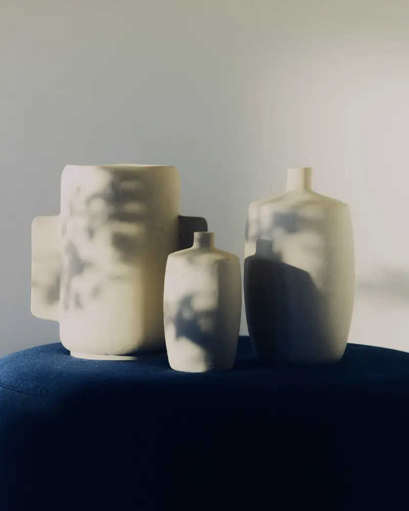 Vaso Mireni in cartapesta beige Ø 39 cm