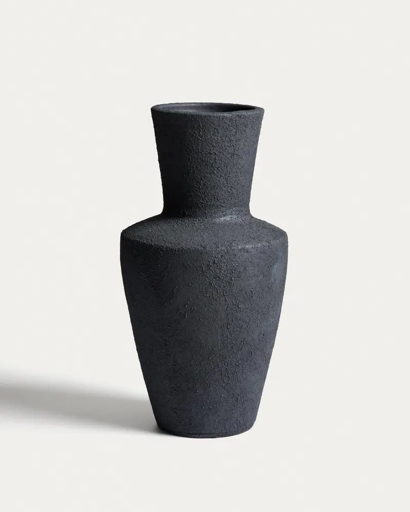 Vaso Nerun in terracotta nera 46 cm