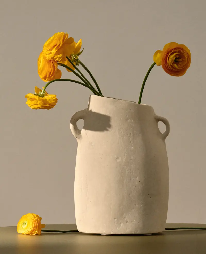 Vaso Neti di cartapesta bianca 27 cm