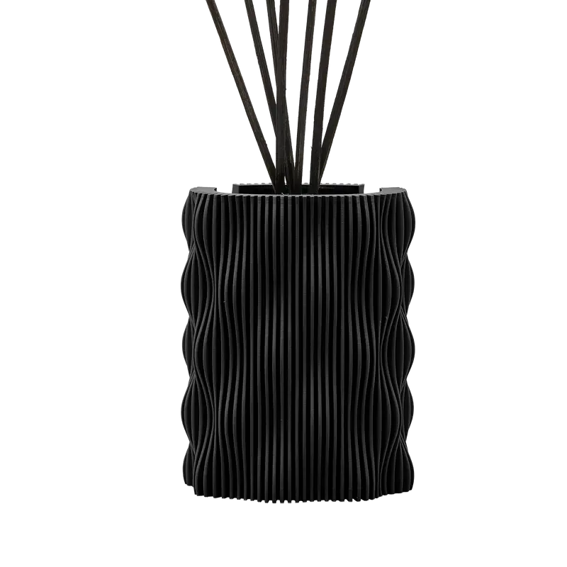 Vaso porta ricarica da 200 ml – Nero (Senza Profumo)