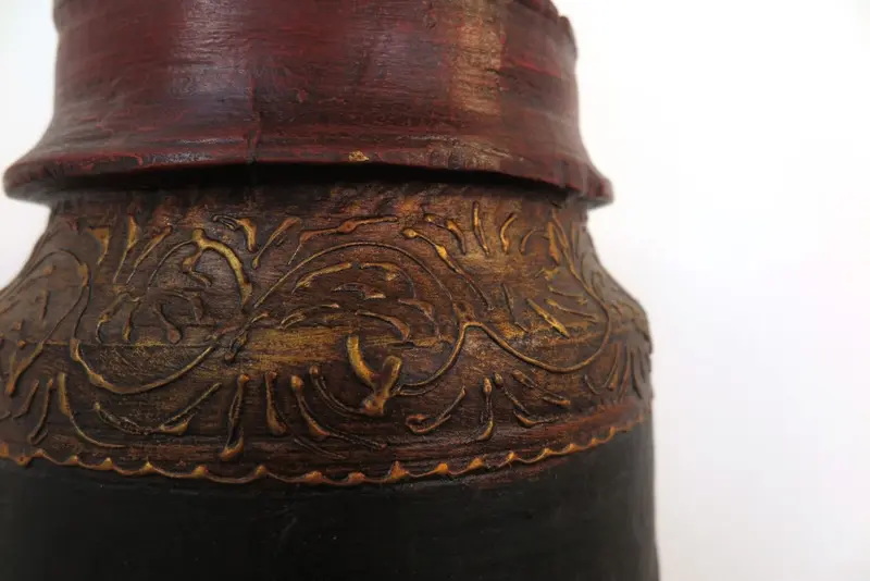 Vaso Tibetano Dipinto   cod.VTIBET