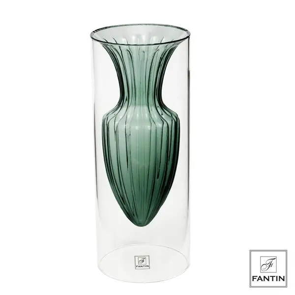 VASO VETRO ANFORA CM. Ø12,5 X H30