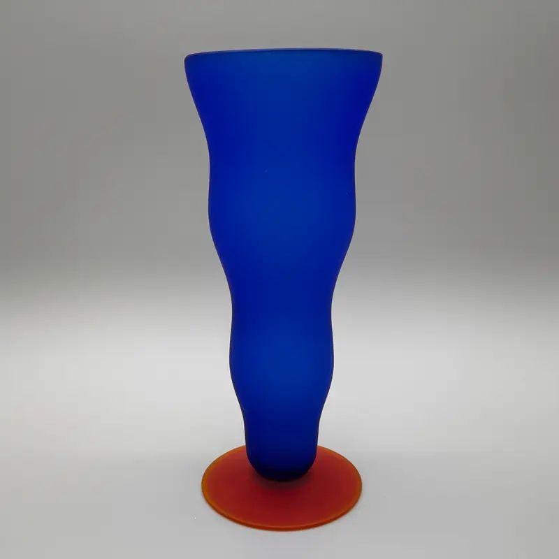 Vaso vetro design eclettico anonimo stile Sottsass 1990 ca