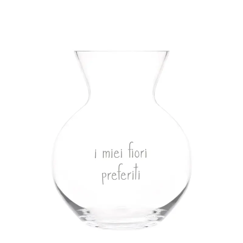 Vaso vetro "i miei fiori preferiti"