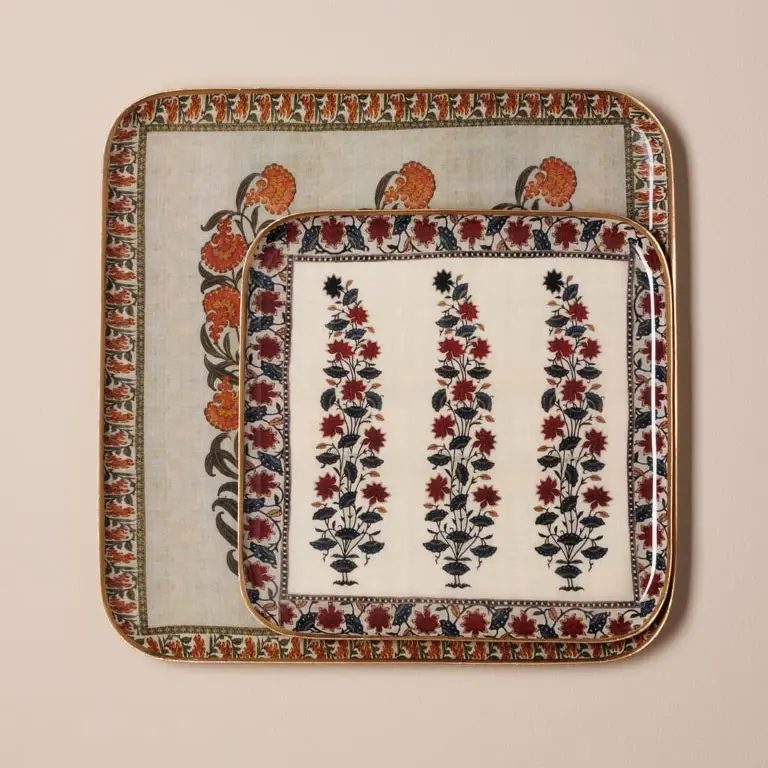Vassoi decorati - Deco floreali - Quadrati