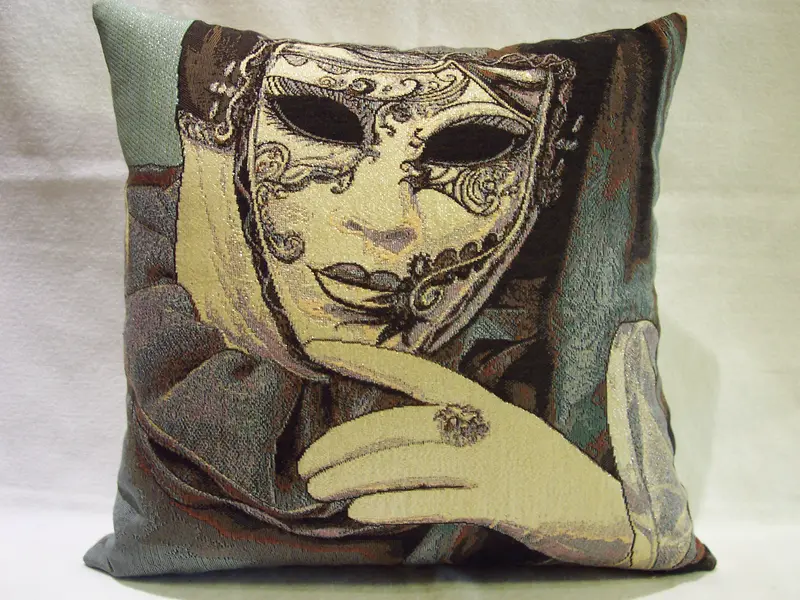 VENETIAN MASKS PILLOW TAPESTRY