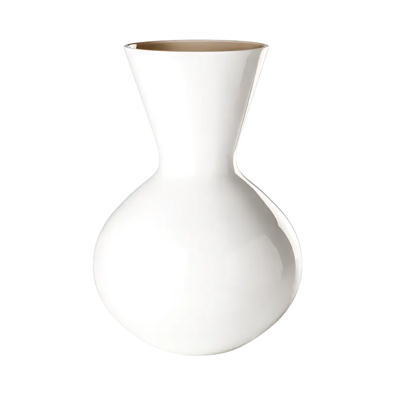 Venini - Vaso IDRIA Bianco in vetro soffiato 36cm