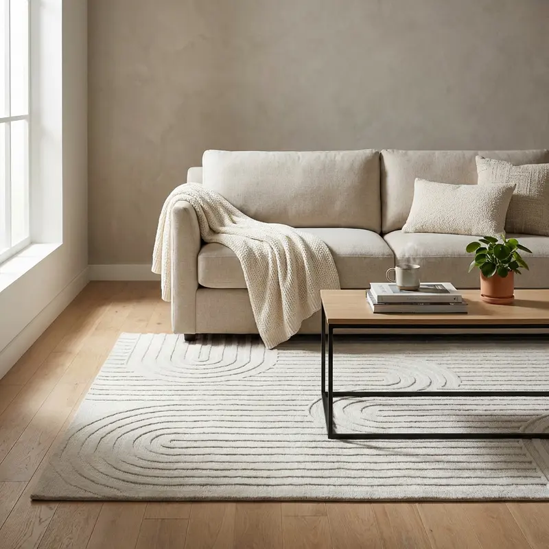 Vesta - tappeto in lana bianco beige 120x181