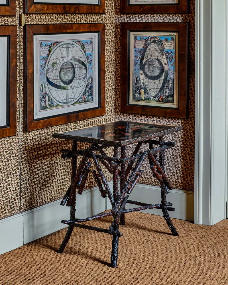 Victorian Chinoiserie Stickwork Table