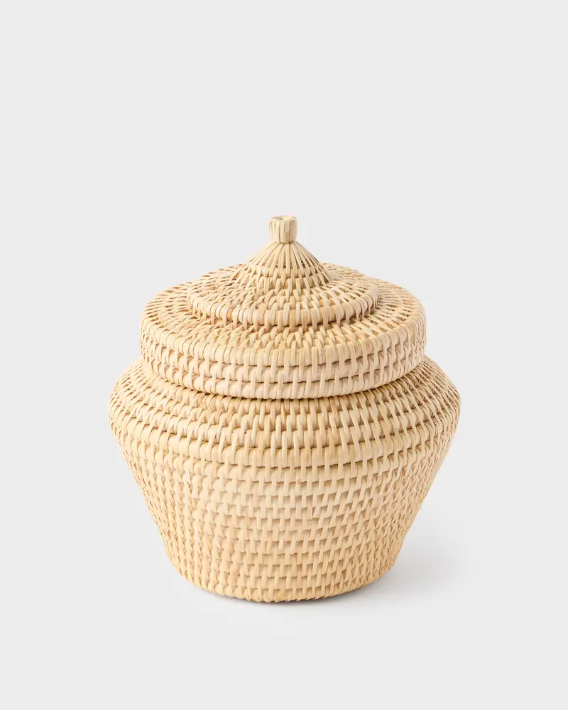 Vimini Woven Candle Holder, Sabbia