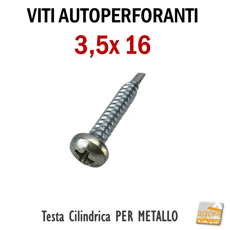 VITE VITI AUTOPERFORANTI TC X METALLO 3,5x16 PH2 ZINCATA PZ 1000 ZN