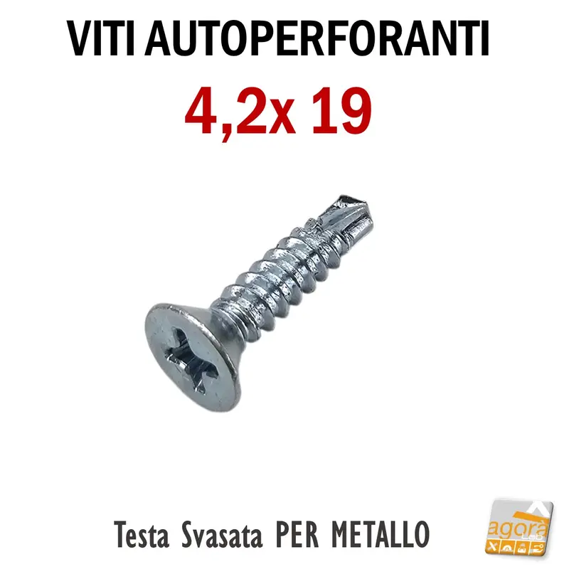 VITE VITI AUTOPERFORANTI TPS X METALLO 4,2x19 PH2 ZINCATA PZ 1000 ZN