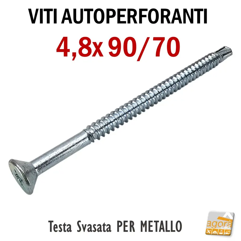 VITE VITI AUTOPERFORANTI TPS X METALLO 4,8x90 PH2 ZINCATA PZ 100 ZN