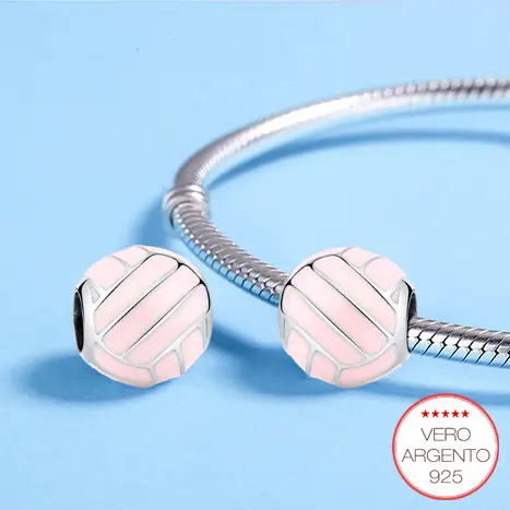 "VolleyCharm" - Charm pallavolo in argento - IN ESCLUSIVA