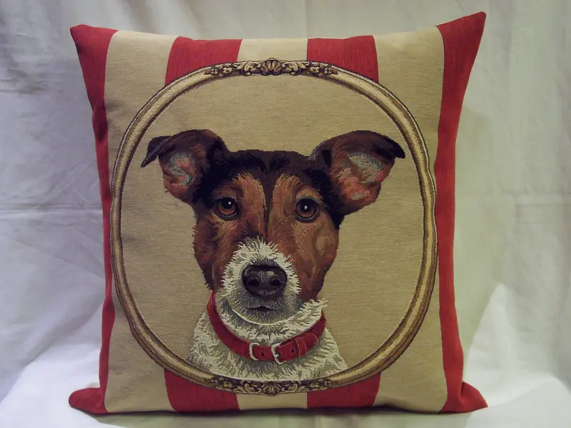 WALLPAPER JACK RUSSELS PILLOW TAPESTRY