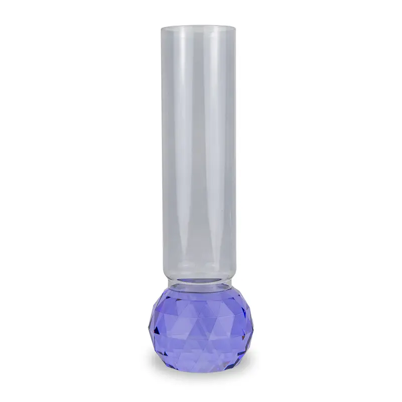WD LIFE STYLE - ANVERSA LINE - VASO EFFETTO DIAMANTE GRIGIO/VIOLA