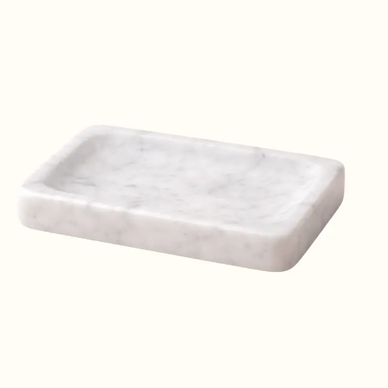 White Carrara Marble Soap Dish 13×8 cm