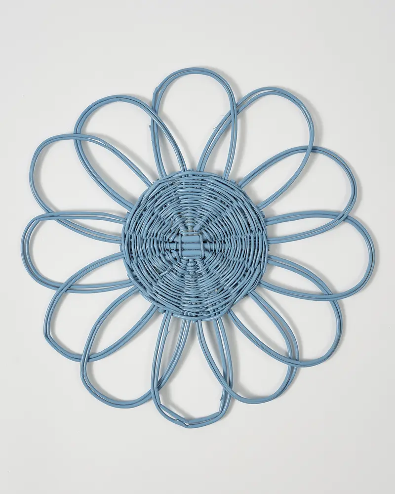 Wicker Placemat, Light Blue