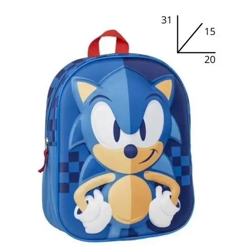 ZAINO ASILO 3D 31CM SONIC
