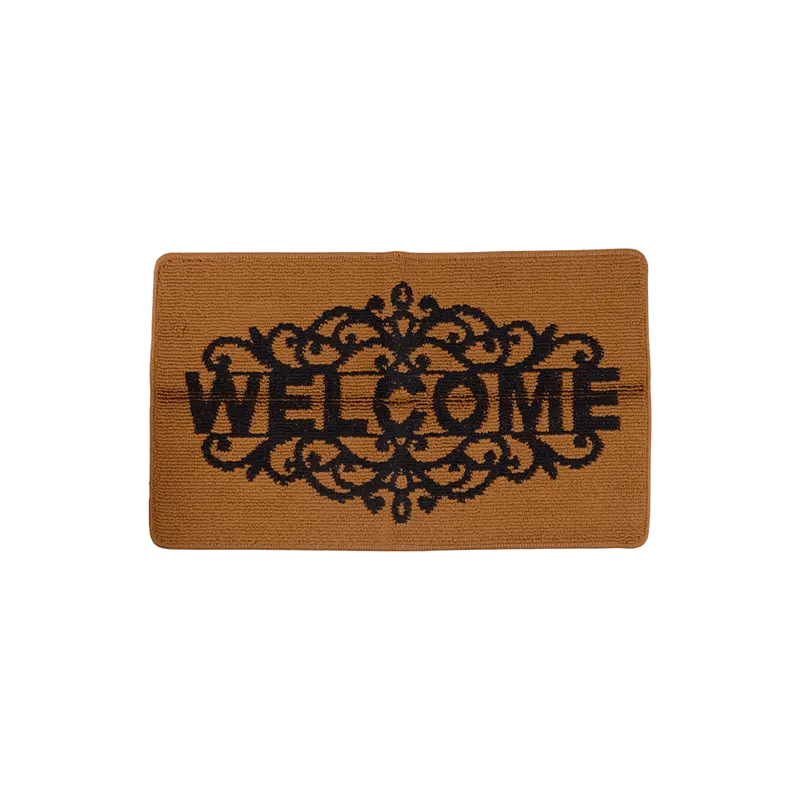 Zerbino Welcome Tappeto da Ingresso Marrone 45x70 cm
