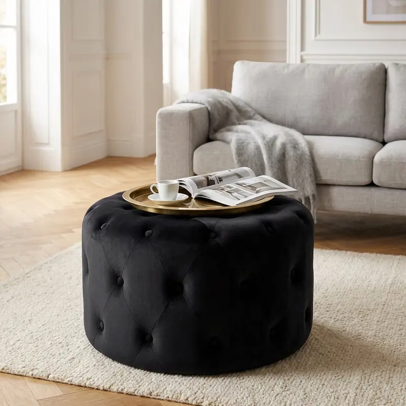 Zoe - pouf rotondo in velluto