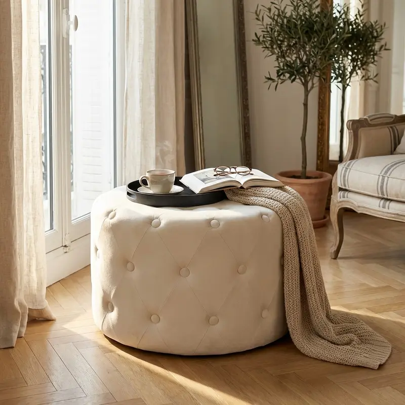 Zoe - pouf rotondo in velluto